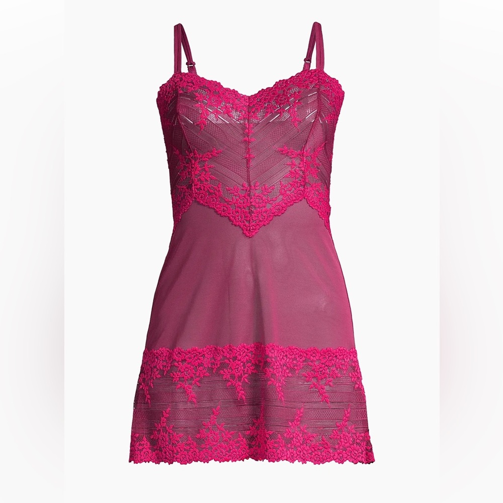 Wacoal Fuchsia Lace Chemise